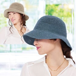 大人キレイな涼やかハット