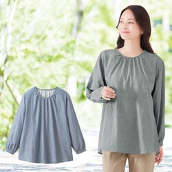 綿100二重ガーゼふんわりブラウス