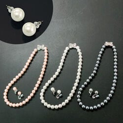 ユキコキミジマ 貝パールネックレス2点セット