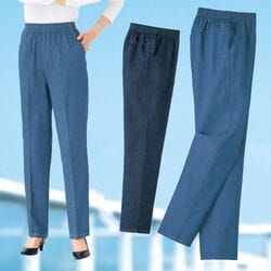 広島デニム柔らかパンツ2色組