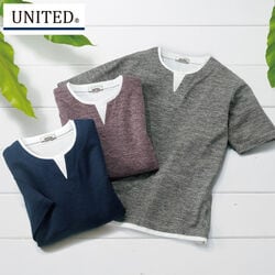 ユナイテッド 接触冷感重ね着風Tシャツ3色組