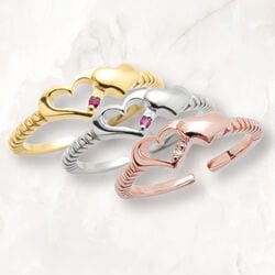天然石オープン＆立体ハートリング