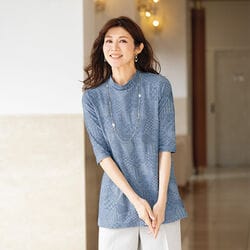 ハイネック ジャカードチュニック