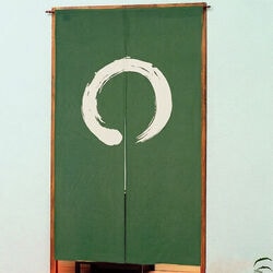 のれん 円相柄
