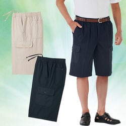 綿100％ストレッチカーゴハーフパンツ
