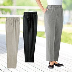 サイズ豊富なフリーパンツ3色組