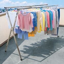布団も干せるステンレスワイド物干し