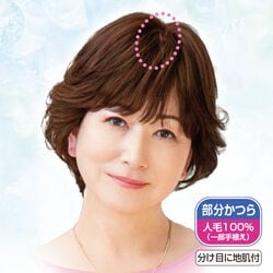 人毛100％ 白髪隠しウィッグ