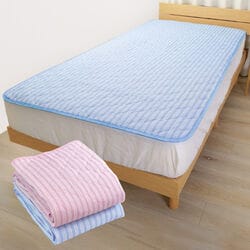 滑りにくいさわやかワッフル敷きパッド2色組