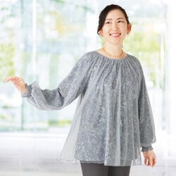 2枚重ね花柄チュニック