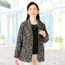 花柄プリント上品ジャケット