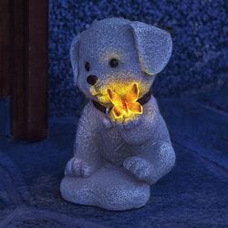 かわいいワンちゃんソーラーライト