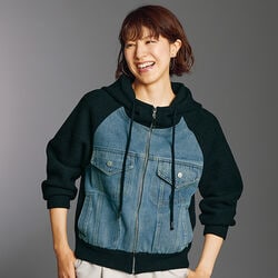 デニム&ニットジャケット