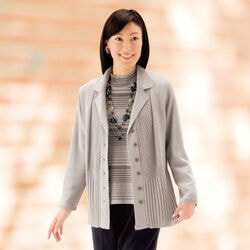 衿付ニットアンサンブル