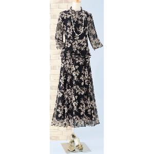 花柄メッシュスカートスーツ