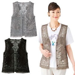 コード刺しゅうベスト