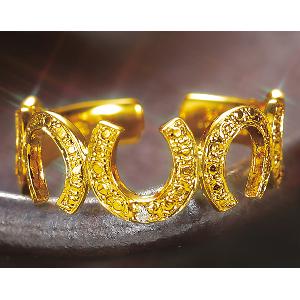 ダイヤ付馬蹄リング