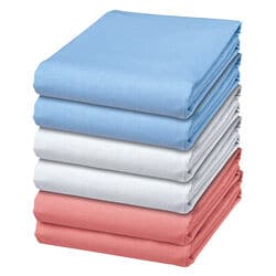 ロング&ワイド綿平織り大判シーツ同色2枚組