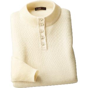 ウール100％ボタン使いセーター