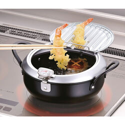 燕三条 鉄製蓋付天ぷら鍋