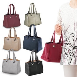 京都三昌 牛革手提げバッグアイレット