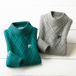 フィラ ダイヤ柄ニットチュニック2色組