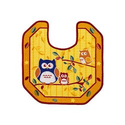 幸運の八角形ふくろうトイレマット