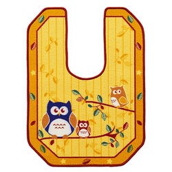 幸運の八角形ふくろうトイレマット