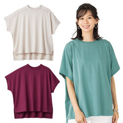 インド綿想いやりコットンドルマンTシャツ3色組 M〜L LL〜3L インド綿想いやりコットンドルマンTシャツ3色組(M～L