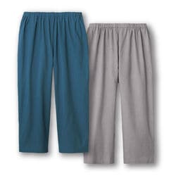 綿100％お家でゆったりリラックスパンツ2色組