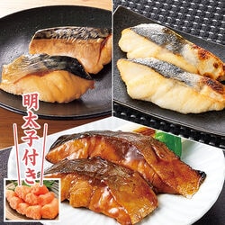 キョクヨー 骨無し焼き魚3種 50枚セット+明太子100g