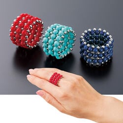 天然石ボリュームリング