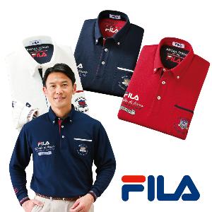 フィラ 裏起毛ビッグ刺しゅうポロシャツ3色組