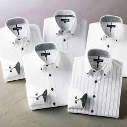 形態安定こだわり定番ワイシャツ5枚組