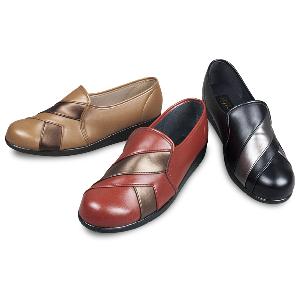 ふんわりやわらか配色切替スリッポン