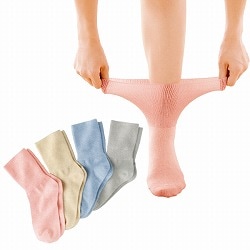 綿混しめつけません靴下4色8足組