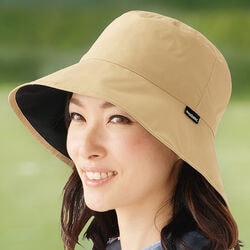晴雨兼用UVリバーシブル帽子