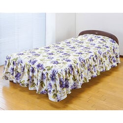 花柄ベッドカバーローズガーデン