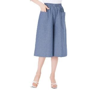爽やかダンガリーキュロット2色組