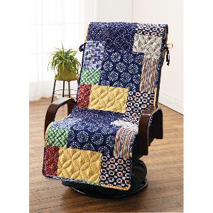 和柄ふんわりキルト座椅子カバー
