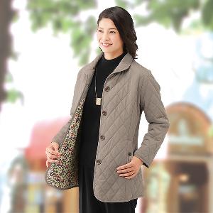 裏プリント中わたキルトブルゾン