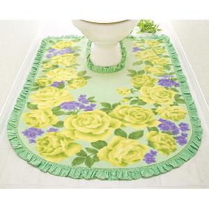 フリル付トイレマット