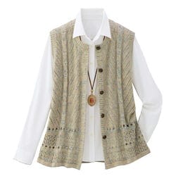 かすりサマーニットベスト