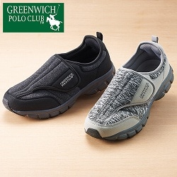 グリニッジ・ポロクラブ 脱ぎ履き楽々ベルトシューズ