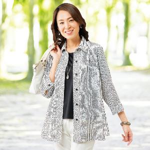 さらり軽やか大人のシャツブラウス