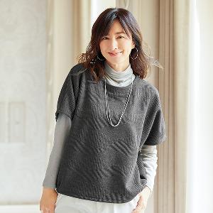 杢調ジャカードカットソープルオーバー