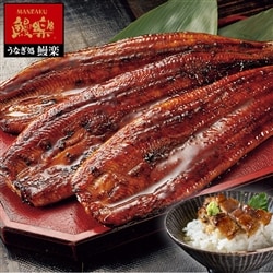 鰻楽うなぎ 蒲焼3尾+刻み付