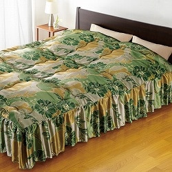 ふわふわ羽毛タッチフリル付ベッド布団