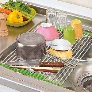 ＜在庫一掃セール＞シリコンステンレス水切りロール