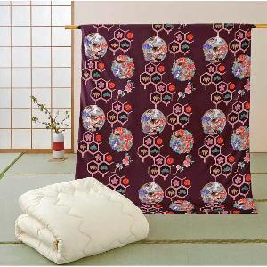 能楽カバー付タナテックス加工人工羽毛掛け布団セット